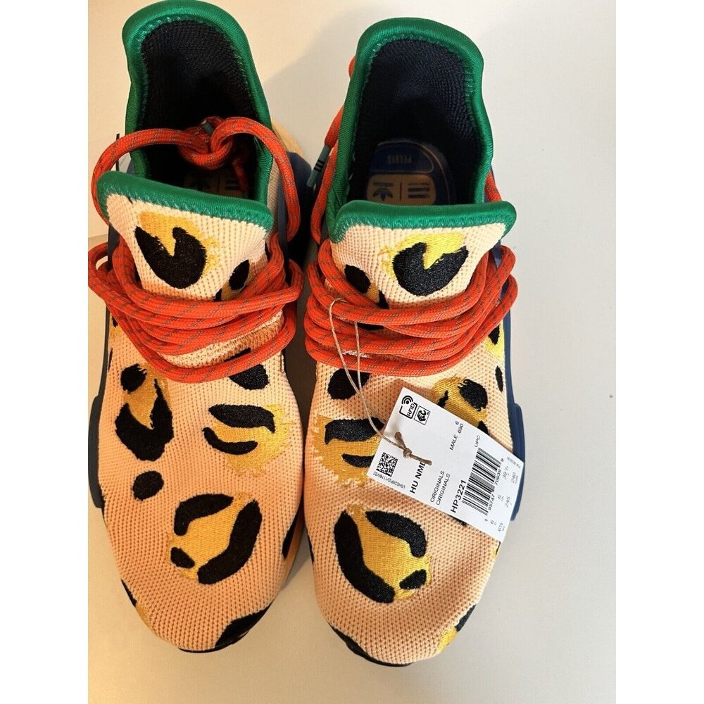 Adidas Mens 8 Shoes PHARRELL ANIMAL PRINT LEOPARD PULSE AMBER' [HP3221 new